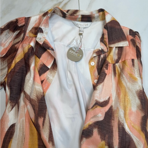 APRICOT Painterly Swirl Shirt Dress - Picture 11 of 12